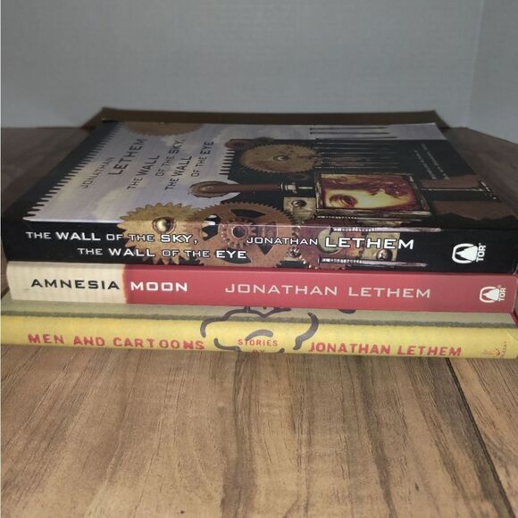 Jonathan Lethem Set Of 3 Books Amnesia & The Wall Of The Sky & Men And Cartoons. - Picture 2 of 5
